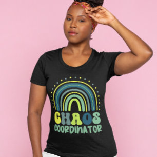Chaos Coordinator Boho Rainbow Teacher fun T-Shirt