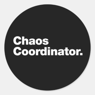 Chaos coordinator classic round sticker
