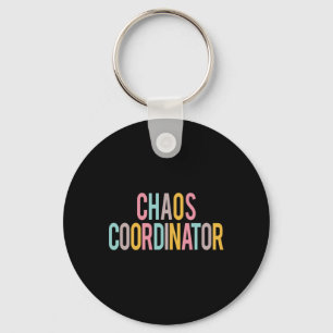 Chaos Coordinator Colourful Appreciation Day Back Keychain