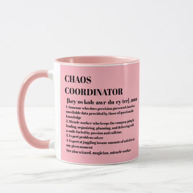 Chaos Coordinator Definition Photo Office Coworker Mug (Left)