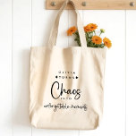 Chaos Coordinator Event Planner  Tote Bag<br><div class="desc">Stay effortlessly organized amidst the beautiful chaos with our Chaos Coordinator Event Planner Tote Bag. Customizable and chic in black and white, this elegant tote is the perfect gift for wedding planners and coordinators, blending functionality with a touch of fun. Let your inner chaos coordinator shine through in style with...</div>