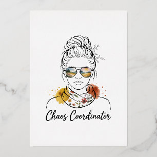 Chaos Coordinator Foil Holiday Card