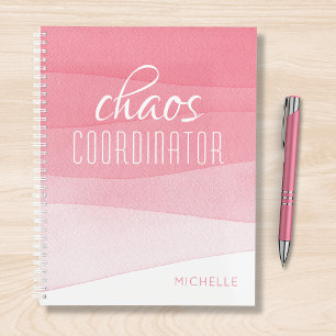 Chaos Coordinator Girly Pink Personalized Name Planner