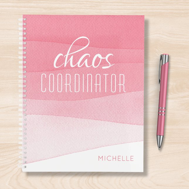 Chaos Coordinator Girly Pink Personalized Name Planner (Creator Uploaded)