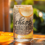 Chaos Coordinator Modern Typography Script Can Glass<br><div class="desc">Chaos Coordinator Modern Typography Script Can Glass Drinking Glass feature a simple design of "chaos coordinator" in a fun black typographic text. Perfect for that busy mom,  teacher,  sports team manager or work boss. Created by Evco Studio www.zazzle.com/store/evcostudio</div>