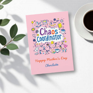 Chaos Coordinator   Mom Life   Funny Mother's Day Card