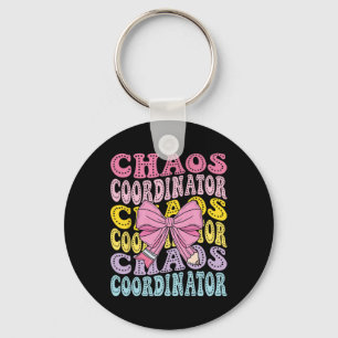 Chaos Coordinator Mom School Teacher Back To Schoo Keychain