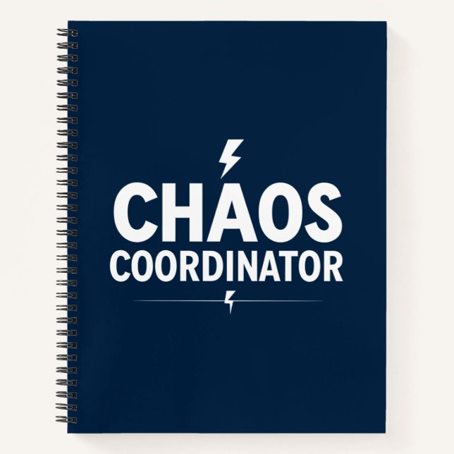Chaos Coordinator Navy Notebook - Office Gift (Front)