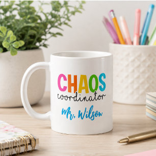 Chaos Coordinator Notebook – Funny Teacher Quote Coffee Mug