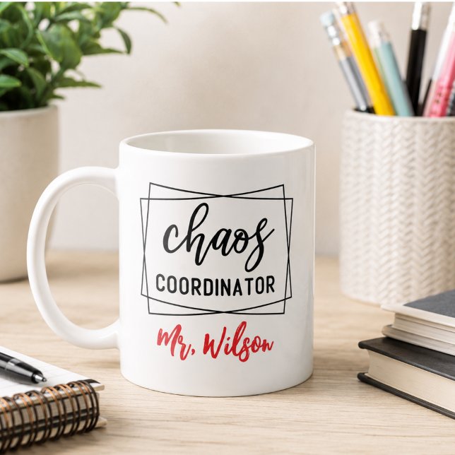 Chaos Coordinator Notebook – Funny Teacher Quote Coffee Mug (Chaos Coordinator Notebook – Funny Teacher Quote Coffee Mug)