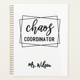 Chaos Coordinator Notebook – Funny Teacher Quote Planner