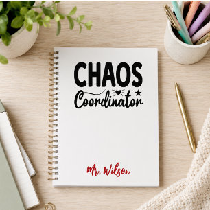 Chaos Coordinator Notebook – Funny Teacher Quote Planner
