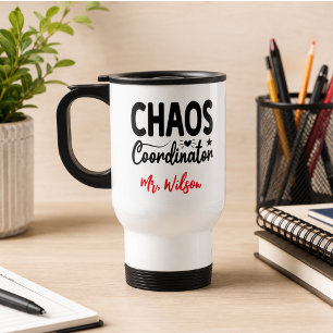 Chaos Coordinator Notebook – Funny Teacher Quote Travel Mug