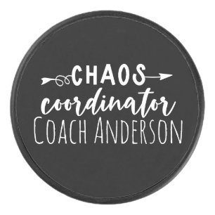 Chaos Coordinator Office Coworker Mom Hockey Puck