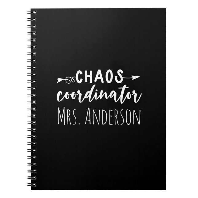 Chaos Coordinator Office Coworker Mom Notebook (Front)