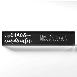 Chaos Coordinator Office Coworker Nameplate