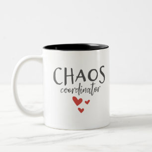 Chaos Coordinator Parenting Funny Two-Tone Coffee Mug