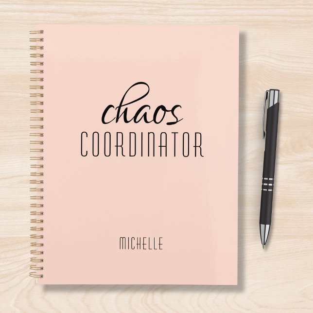 Chaos Coordinator Peach Personalized Name Planner (Creator Uploaded)