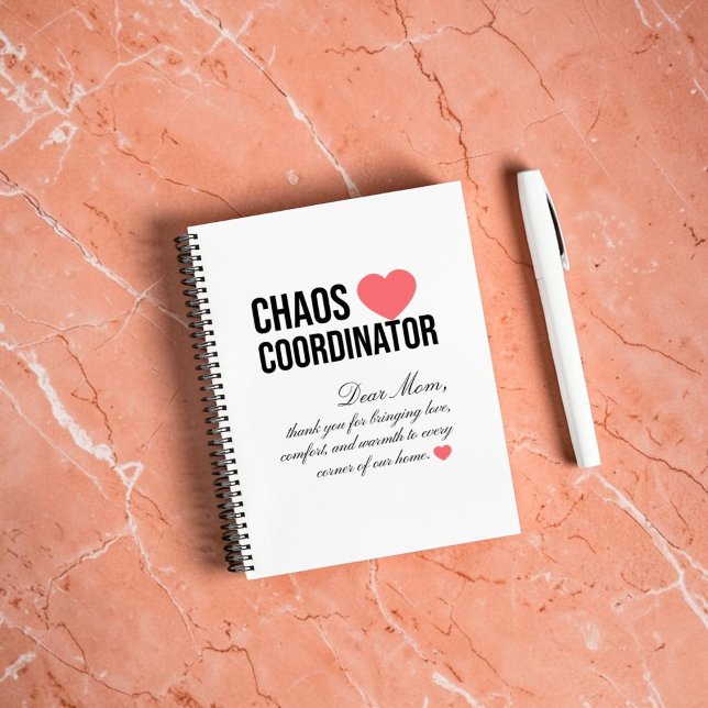 Chaos Coordinator Personalized Unique Gift Notebook (Creator Uploaded)