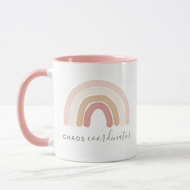 Chaos Coordinator Pink FunnyTeacher Appreciation Mug (Left)
