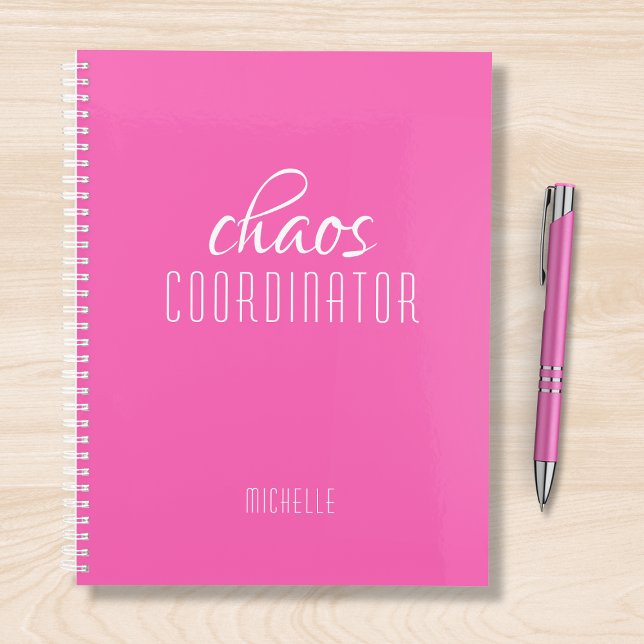 Chaos Coordinator Pink Personalized Name Planner (Creator Uploaded)