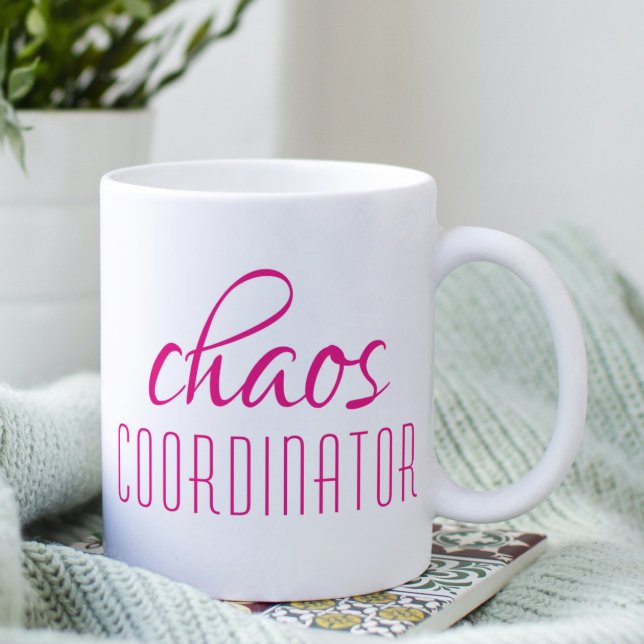 Chaos Coordinator Pink Script Coffee Mug (Creator Uploaded)