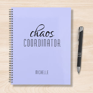 Chaos Coordinator Purple Personalized Name Planner