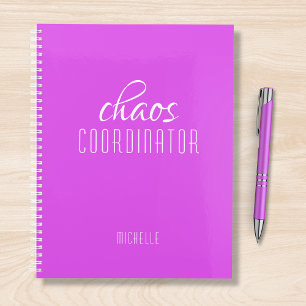 Chaos Coordinator Purple Personalized Name Planner