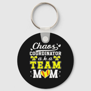 Chaos Coordinator Softll Team Mom Softll Team Mama Keychain