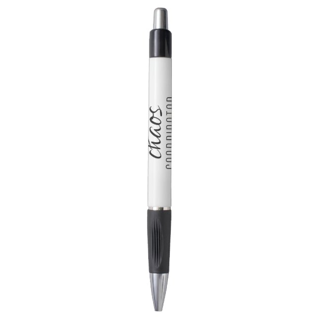 Chaos Coordinator Typographic Text Pen (Front Vertical)
