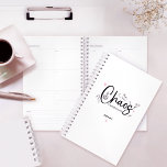 Chaos Coordinator Wedding Planner<br><div class="desc">Keep the chaos in check with our Chaos Coordinator Wedding Planner. In chic black and white, this design features adorable illustrations and personalized touches, perfect for any wedding planner or event coordinator. With a dash of pink hearts, it's a cute and personalized keepsake to honour their indispensable role in bringing...</div>