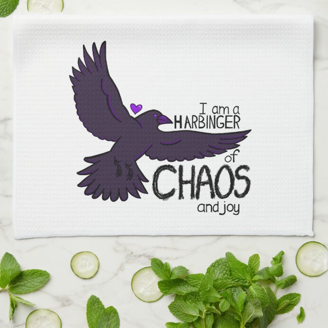 Chaos Crow Tapestry Kitchen Towel (Folded)