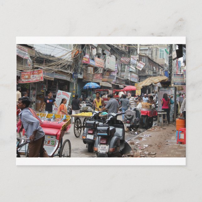 Chaos in Delhi Postcard (Front)