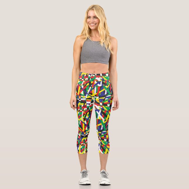 Chaos, in Primaries Capri Leggings (Front)