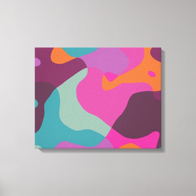 Chaos in retro colours canvas print (Front)
