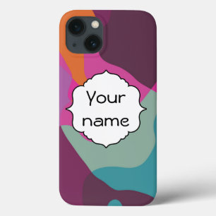 Chaos in retro colours iPhone 13 case