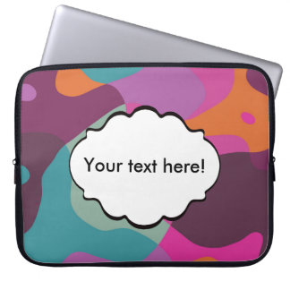 Chaos in retro colours laptop sleeve