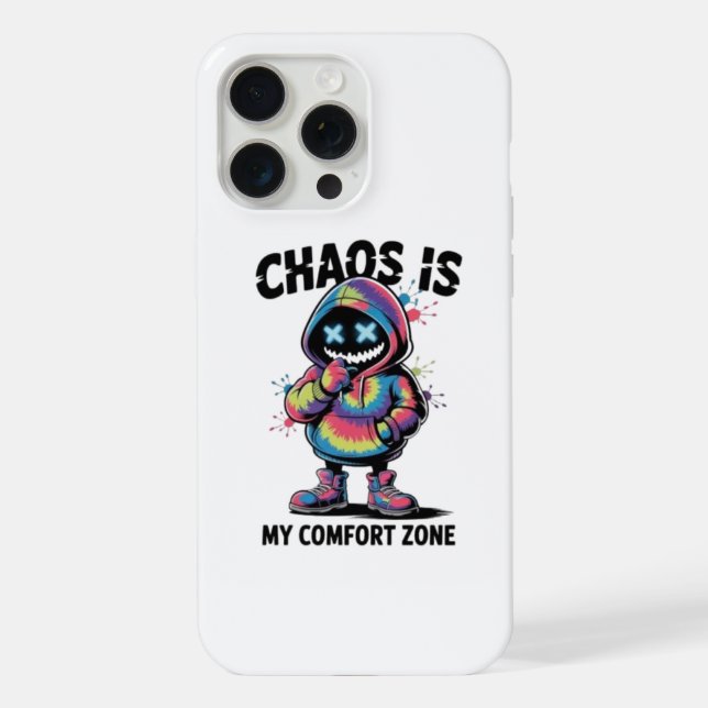 Chaos Is My Comfort Zone iPhone Case (Back)