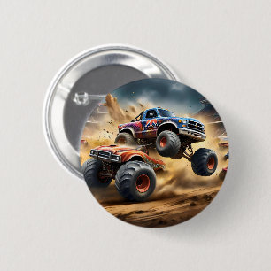 Chaos on Wheels: Monster Truck Smash Derby, 2 Inch Round Button
