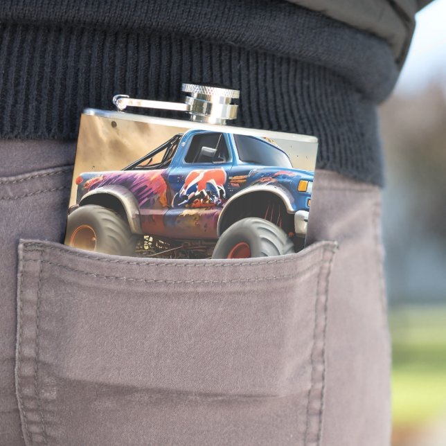 Chaos on Wheels: Monster Truck Smash Derby, Hip Flask (In Situ)