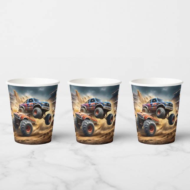 Chaos on Wheels: Monster Truck Smash Derby, Paper Cups (Multi)