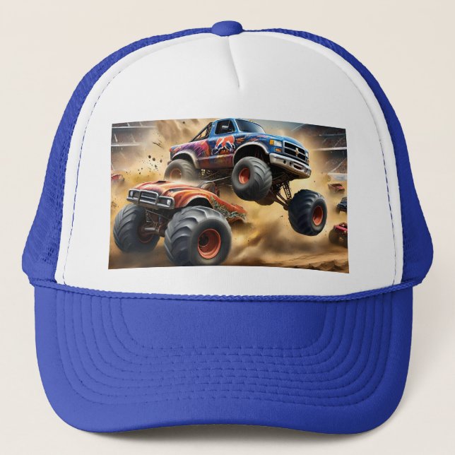 Chaos on Wheels: Monster Truck Smash Derby Trucker Hat (Front)