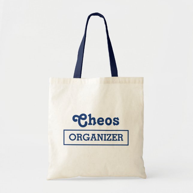 Chaos Organizer Minimalistic fun Typography Design Tote Bag (Front)
