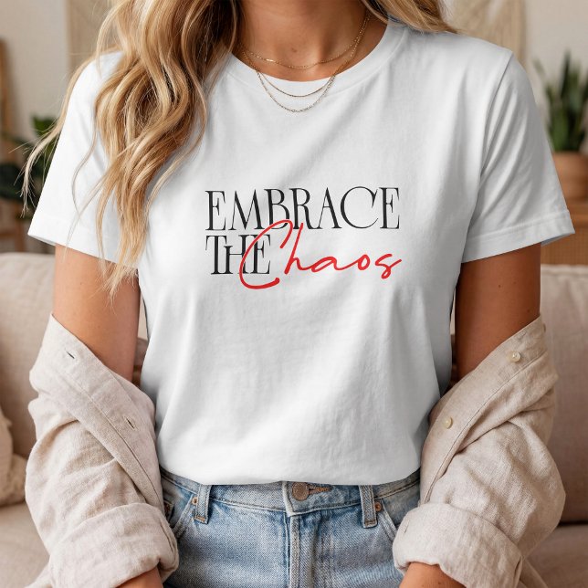 Chaos Script minimalist Typography T-Shirt (Creator Uploaded)