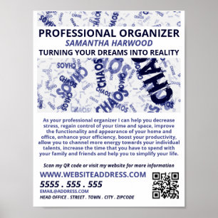 Chaos Slogan Design, Professional Organizer Poster