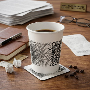 Chaos to Order Abstract Geometric Paper Cups