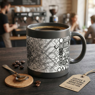 Chaos to Order Abstract Geometric  Sticker