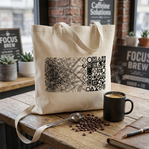 Chaos to Order Abstract Geometric Tote Bag
