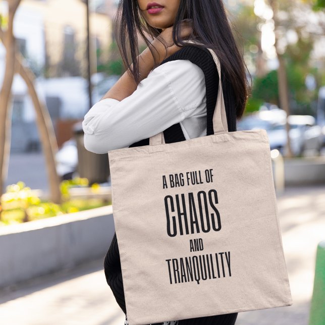 Chaos & Tranquility Personal Quirky Tote Bag (Express your unique personality with this captivating tote!)