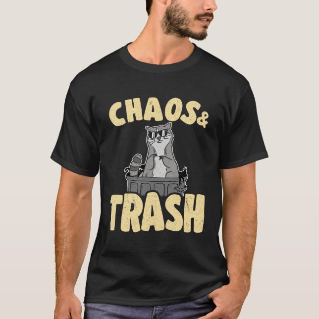 Chaos & Trash Garbage Panda Raccoon 5 T-Shirt (Front)
